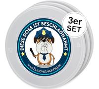 HUND IST KÖNIG Coperchio per lattine per alimenti per animali (3 pezzi) - Coperchio robusto per gatti e alimenti per cani - cibo per animali rimane fresco a lungo, contiene odori - Coperchio per