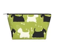 Hund sagoma Scottie Westie livello, Borsa da toilette Borsa per trucco Borsa per cosmetici Borsa da toilette da viaggio portatile