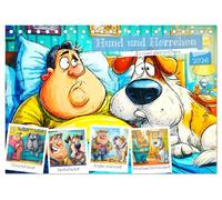 Hund und Herrchen. Zu zweit allein im Chaos (Tischkalender 2026 DIN A5 quer), CALVENDO Monatskalender: Wenn Hunde sprechen könnten würden sie wahrscheinlich so kommentieren!