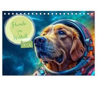 Hunde im Weltall (Tischkalender 2026 DIN A5 quer), CALVENDO Monatskalender: Hunde im All: Eine kosmische Reise der Niedlichkeit.