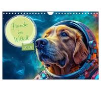 Hunde im Weltall (Wandkalender 2026 DIN A4 quer), CALVENDO Monatskalender: Hunde im All: Eine kosmische Reise der Niedlichkeit.