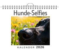 Hunde-Selfies: Wandkalender 2026, Kalender DIN A4 quer, Monatskalender im Querformat mit Kalendarium, das perfekte Geschenk