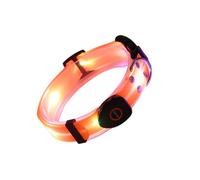 Hundekragen - Leuchtender Welpenkragen Mit | Beleuchtetes Hundehalsband | Wiederaufladbare LED -Hundesicherheit Halskettes Licht,Verstellbarer Leuchtender Kragen Für Nachtgänge, Dunkel, Im Freien
