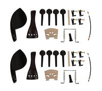 Hundnsney 2 x 4/4 pezzi di violino in cordiera pioli mentonieri set ponte in acero