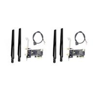 Hundnsney 2 x Adattatore per scheda WiFi PCIE Scheda di rete M2 NGFF Convertitore Bluetooth per Desktop Wi-FI 8260 8265NGW AX200 9260 7265