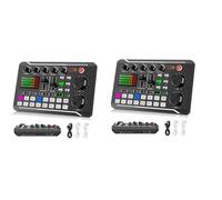 Hundnsney 2 x F998 Scheda audio Live Audio Mixer Podcast, Scambiatore vocale effetti sonori Scheda per Microfono Karaoke