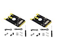 Hundnsney 2 x versione di aggiornamento scheda adattatore convertitore Mini Pcie (Mpcie) scheda WiFi 12 + 6 pin a Mini Pci-E per Broadcom Bcm94360Cd