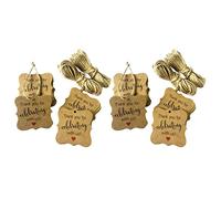 Hundnsney 200 pezzi. Grazie per festeggiato con noi, in carta kraft con filo di naturale, per baby shower, Natale, matrimoni e feste
