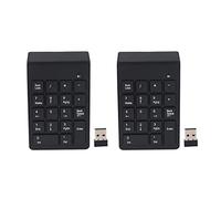 Hundnsney 2X Tastiera Digitale, Tastiera USB 18 Tastiera con 2.4G Mini USB Ricevitore Digitale per Computer Portatile Desktop Notebook - Nero