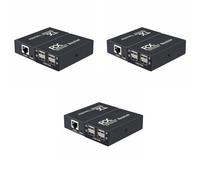 Hundnsney 3 x 120 m Prolunga USB Hub Prolunga USB1.1 a 4 porte su Ricevitore Trasmettitore di Estensione USB UTP Ethernet RJ45- Spina UE