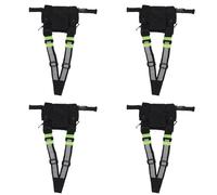 Hundnsney 4 x Radio tascabile per pettorina, pettorina, pettorina per viso, confezione da 4 pezzi, colore: nero + verde, Nero e verde., taglia