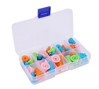 Hundnsney 40 Pezzi Tappi a Maglia a Ago Multicolore Protezioni a Punto Ago Accessori per Tessuto a Ago Scatola di Immagazzinaggio in Plastica, 2 Dimensioni