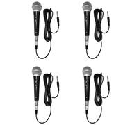 Hundnsney 4X Microfono Karaoke Microfono Dinamico Cablato Professionale Portatile Microfono Vocale per Prestazioni di Musica Vocale Karaoke