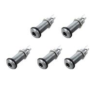Hundnsney 5X 1/4 Pollici Cromo Cilindro Encastro Jack per Basso Elettrico