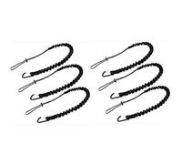 Hundnsney 6 cordini per attrezzi, corda per attrezzi per esterni, corda di sicurezza per evitare cadute in grande altezza, corda retrattile, nero