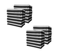 Hundnsney Pannello in schiuma acustica da 48 pezzi, piastrelle d'angolo da studio, 2,5 x 30 x 30 cm