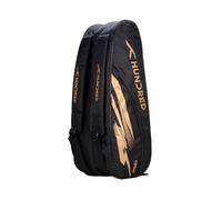 HUNDRED Cosmogear Badminton Kit-bag (Black, Size: Large) | Double Zipper | Bag with Front Zipper Pocket | Material: Polyester| Padded Back Straps | Easy-Carry Handle