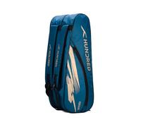 HUNDRED Cosmogear Badminton Kit-bag (Teal Green, Size: Large) | Double Zipper | Bag with Front Zipper Pocket | Material: Polyester| Padded Back Straps | Easy-Carry Handle