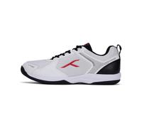 HUNDRED Court Star Non-Marking Professional Badminton Shoes for Mens (White/Black, EU 43/UK 9/US 10) | X-Cushion Protection | Suitable for Indoor Tennis/Squash/Table Tennis/Basketball & Padel