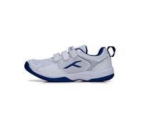 HUNDRED Court Star Non-Marking Badminton Shoes for Kids/Junior (White/Navy, EU 36/UK 3/US 4) | Lightweight & Durable | X-Cushion Protection | Indoor Tennis, Squash, Table Tennis, Basketball & Padel