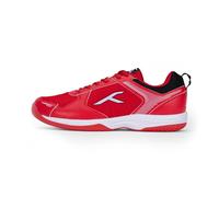 HUNDRED Court Star Non-Marking Professional Badminton Shoes for Mens (Red/White, EU 43/UK 9/US 10) | X-Cushion Protection | Suitable for Indoor Tennis/Squash/Table Tennis/Basketball & Padel