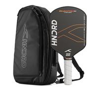 HUNDRED Phantom 80 - Racchetta da pickleball, nucleo da 13 mm, gioco potente, con custodia inclusa (nero/arancione)