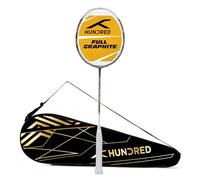 HUNDRED Powertek 1000 PRO - Racchetta da badminton con corde in grafite e copertura completa