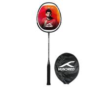 HUNDRED Powertek 200 PRO racchetta da badminton con head cover | alluminio | incordata | peso 95g | tensione 18-20lbs | grip G5 | per giocatori intermedi