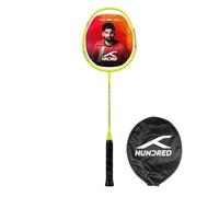 HUNDRED Powertek 200 PRO racchetta da badminton con head cover | alluminio | incordata | peso 95g | tensione 18-20lbs | grip G5 | per giocatori intermedi