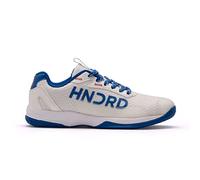 HUNDRED Xoom Pro, scarpe da badminton professionali antitraccia da uomo | Materiale: ecopelle | Adatto per tennis indoor, squash, ping pong, basket e padel (Bianco/Blu, EU 45, UK 11, US 12)