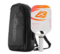 HUNDRED Zephyr 80 Xtend - Racchetta da pickleball, nucleo da 16 mm, gioco controllato, con custodia inclusa (bianco/arancione)