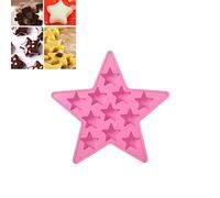 Hundredweat Stampo per Cubetti di Ghiaccio in Silicone a Forma di Stella Rosa, 1 Pezzo