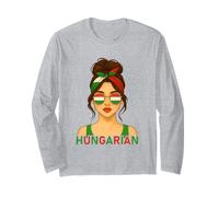 Hungarian Girl Hungary Flag Hungarian Girlfriend Wife Maglia a Manica