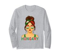 Hungarian Girl Hungary Flag Hungarian Girlfriend Wife Maglia a Manica