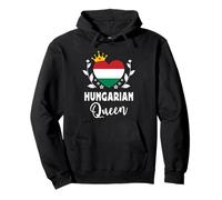 Hungarian Queen Hungary Flag Proud Hungarian Woman Felpa con Cappuccio