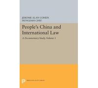 Hungdah Chiu Jerome Alan People's China and International Law, Vol (Tascabile)
