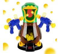 Hungry Duck - Gioco di tiro con 2 Pistole a Sfera di Schiuma - Anatra Interattiva con Contatore Punti, Suono e 24 Palle