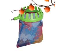 HunicandIU Asta per raccolta frutta, cestino con teste di raccolta di frutta, borsa per raccolta di arancia, con tasca in nano-mesh, raccogli-alberi, sacchetto di raccolta, strumento ausiliario per la