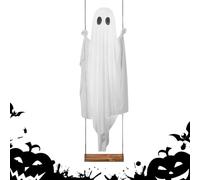 HunicandIU Fantasma Illuminato | Decorazione Spettrale Oscillante Fantasma | Decorazione Halloween per Esterno Notte Porta Finestra Viale Giardino Casa Albero Party Stregato | Albero Porta Yard