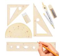 HunicandIU Kit Di Geometria | Strumento di Misurazione Trasparente Capybara,Misuratore Trasparente Per Apprendimento Studio Scuola Università Scrittura Aula Esami Casa Arte Ragazza Ragazzo,Ragazze E