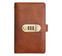 HunicandIU Libro Risparmio,Quaderno Salvadanaio con Blocco Password - Portafoglio Vintage 100 Pagine Organizer per Donne Uomini Principianti Viaggi Casa Lavoro
