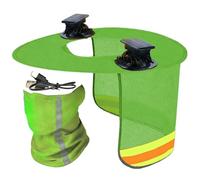 HunicandIU Protezione Solare per Casco di Sicurezza,Ventilato e Comodo per Tutta la Testa - Parasole per casco da lavoro con ventola,Per agricoltori e per progetti di agricoltura, piantagione,