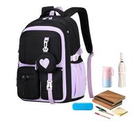 HunicandIU Zaino per Ragazze - Impermeabile con Multiple Tasche e Scomparti,Zaino Scolastico Di Grandi Dimensioni Per Ragazze,per Viaggio Aereo Bambini Scuola Elementare Media Amiche