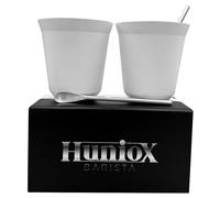 Huniox® 2 X 250 Ml | Tazza Latte Bianca - Tazza Da Latte - Tazze Da The - Coffee Mug - Tazzine Caffe Design | Include 2 Cucchiaini Di Design (Coral, 250 Ml)