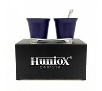 Huniox® 2 X 80 Ml | Tazzine Da Caffè Termiche - Tazzina Termica Caffe - Bicchieri Doppia Parete - Tazzine Caffe Espresso | Include 2 Cucchiaini Di Design (Amethyst, 80 Ml)
