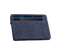 HUNJHYC Portafoglio Magico Portafoglio Magico Sottile, Portafoglio in Pelle PU con Fermasoldi Magico e Portacarte, Portafoglio RFID, Portamonete, Porta Carta di Credito da Uomo, blu, Se référer au