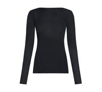 Hunkemoller Hunkemoller Supersoft T Shirt termica a collo a barca con Base Layer in cashmere. large Nero
