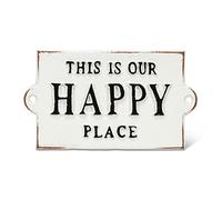Hunky Dory Gifts Questo è Il Nostro Posto Felice Cast Iron Door Plaque Garden Gate Wall Sign Patio Decor