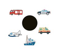 HUNM Vasino allenamento sedile magico adesivo,Confezione da 5 adesivi per aeroplano nave auto,Vasino formazione WC colore cambia adesivo