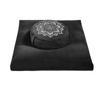 hunnidspace Cuscino da meditazione con rivestimento in velluto lavabile di alta qualità, 100% memory foam, cuscino quadrato da pavimento e cuscino di grano saraceno, per adulti e bambini, seduti,